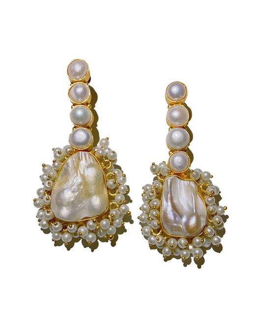 SANTORINI Pearl Earrings